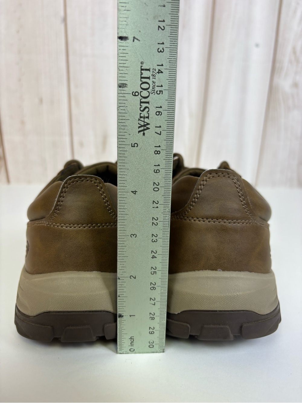 Skechers Relaxed Fit Knowlson Leland Leather Sneakers Comfort Shoes Brown Size 9 - Picture 15 of 15